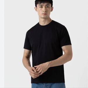 Sunspel James Bond t shirt crew neck black Medium T1